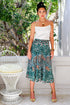 Roxanne "Ikat Paisley" Jupe mi-longue en soie